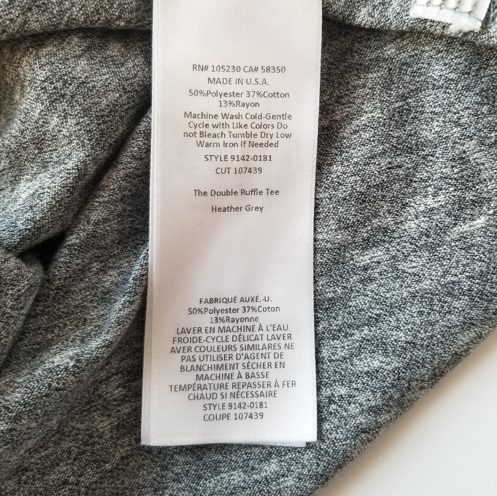 Current Elliott | The Double Ruffle Tee Medium - Picture 6 of 6